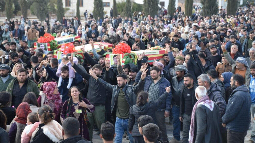 sdf-fighters-martyred-in-turkish-airstrikes-in-shaddadi-laid-to-rest-in-kobane