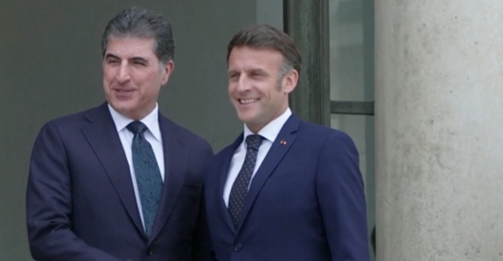 france’s-macron-receives-president-barzani-in-paris-–-shafaq-news