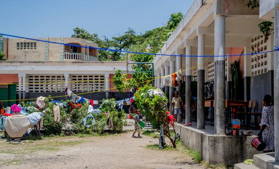 desks-become-beds-as-haitian-school-shelters-people-displaced-by-violence