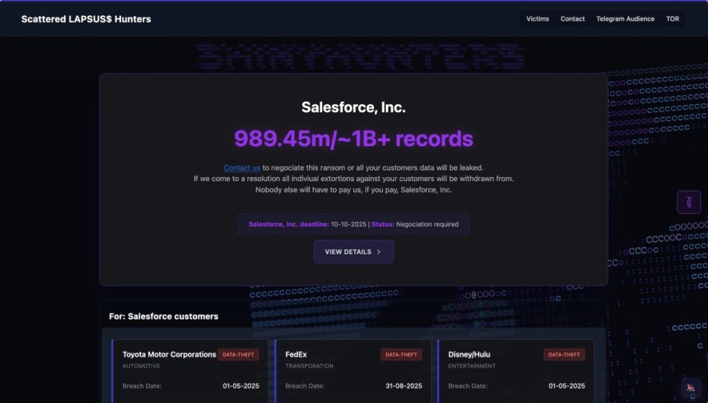 hacking-group-claims-theft-of-1-billion-records-from-salesforce-customer-databases-|-techcrunch