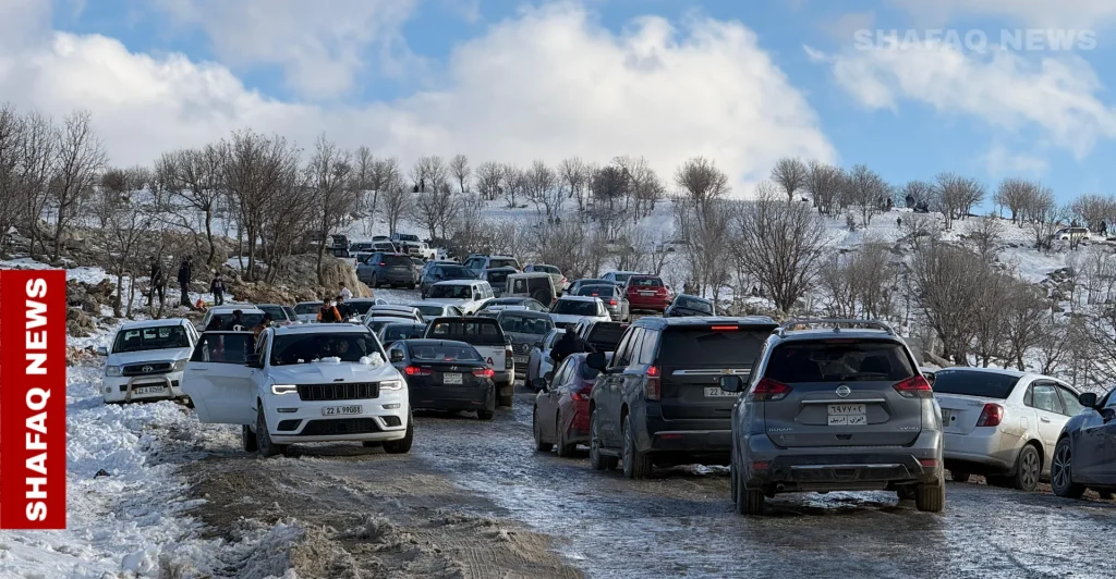 snow-blankets-erbil-mountains,-draws-crowds-to-kurdistan-highlands-–-shafaq-news