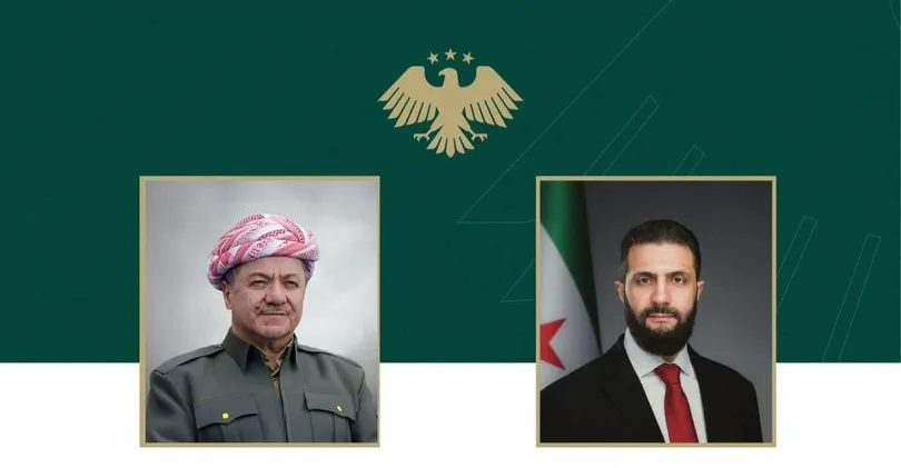 leader-barzani-backs-syria–sdf-deal-in-talk-with-al-sharaa-–-shafaq-news