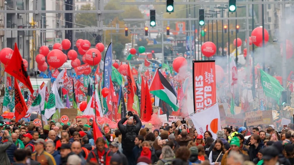 belcika’da-ulusal-grev-ve-protesto:-ulasim-buyuk-olcude-aksadi