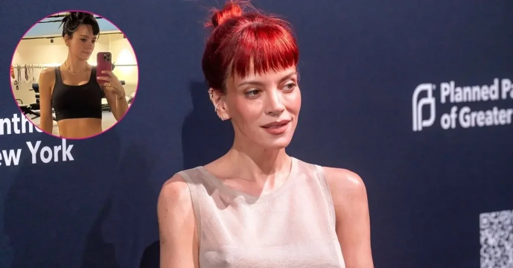 lily-allen-shows-off-toned-abs-in-chic-blue-crop-top-at-london-fashion-party