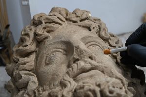 roman-era-healing-god-statue,-wrestler-tomb-found-in-aspendos